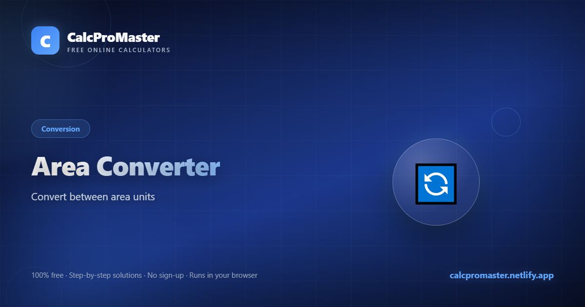 Area Converter calculator — free online tool