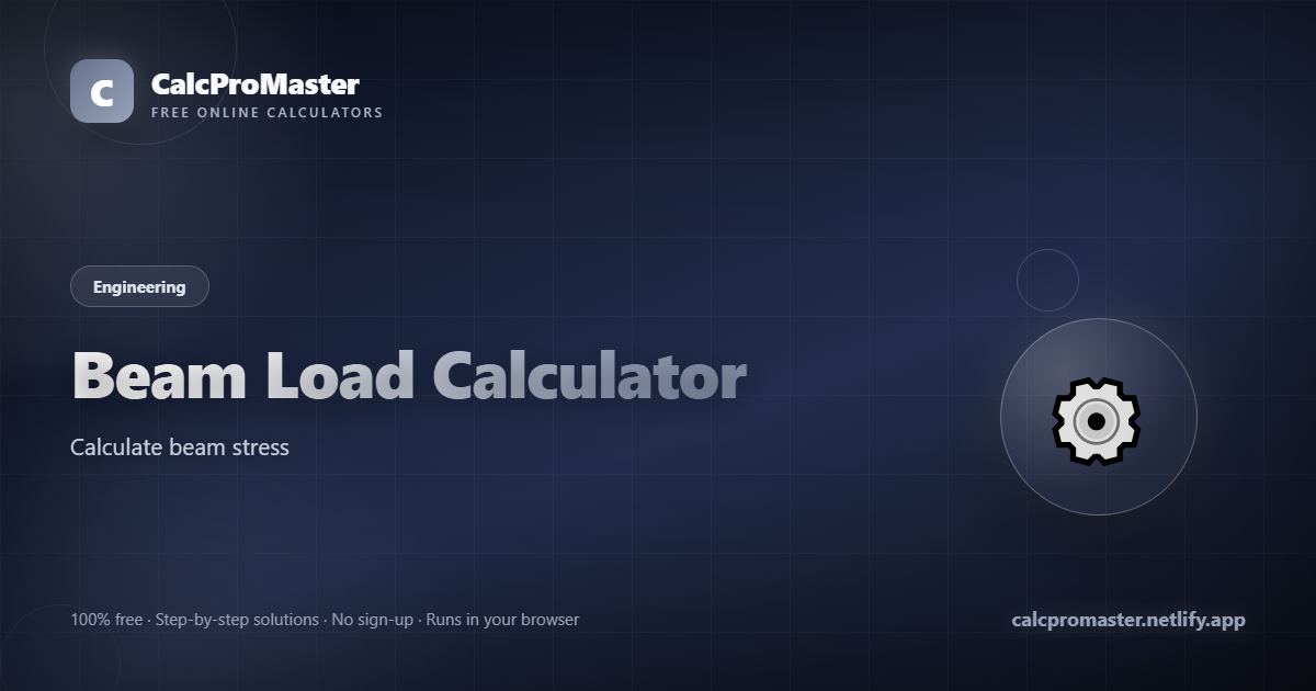Beam Load Calculator calculator — free online tool