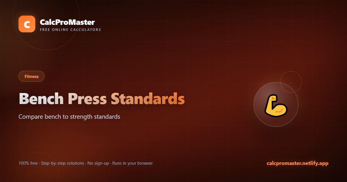 Bench Press Standards calculator — free online tool