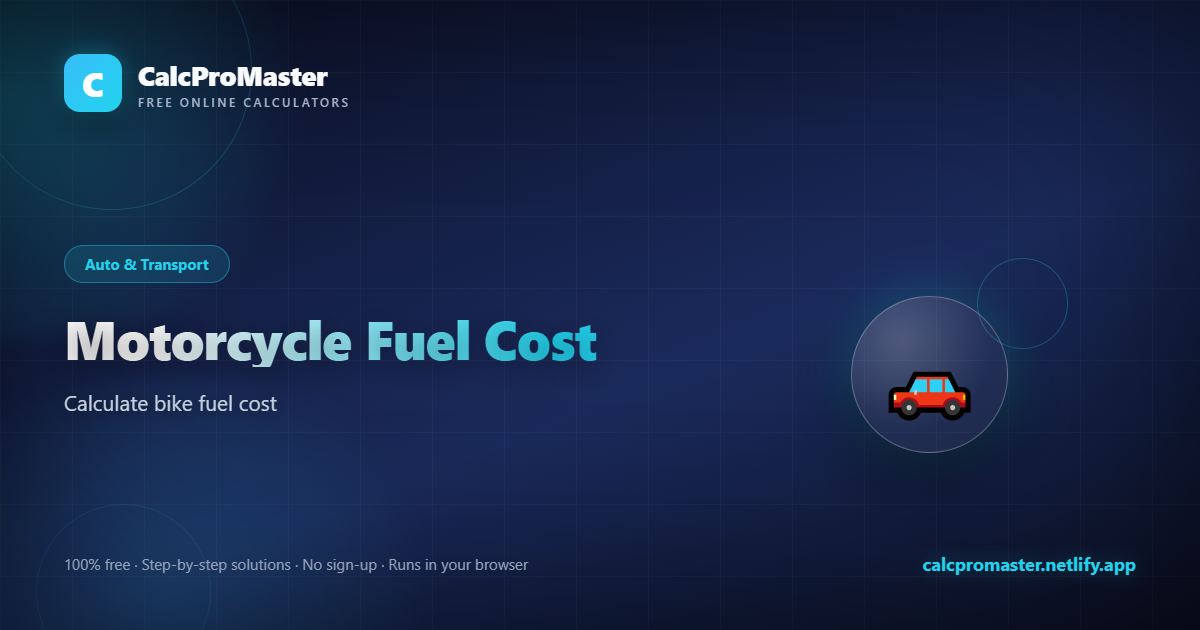 Motorcycle Fuel Cost calculator — free online tool