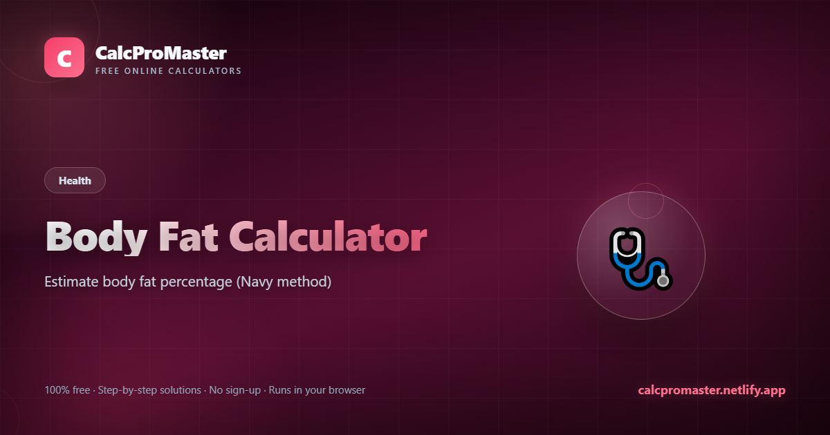 Body Fat Calculator calculator — free online tool