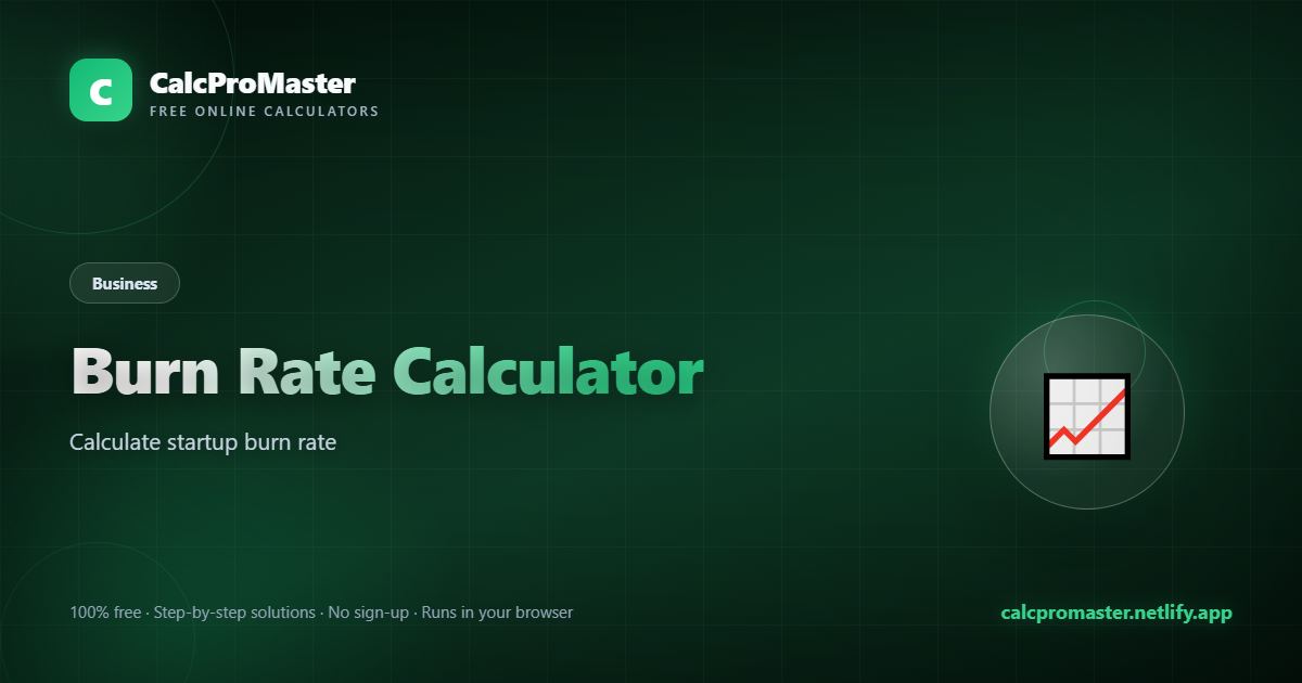 Burn Rate Calculator calculator — free online tool