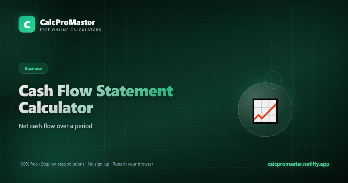 Cash Flow Statement Calculator calculator — free online tool