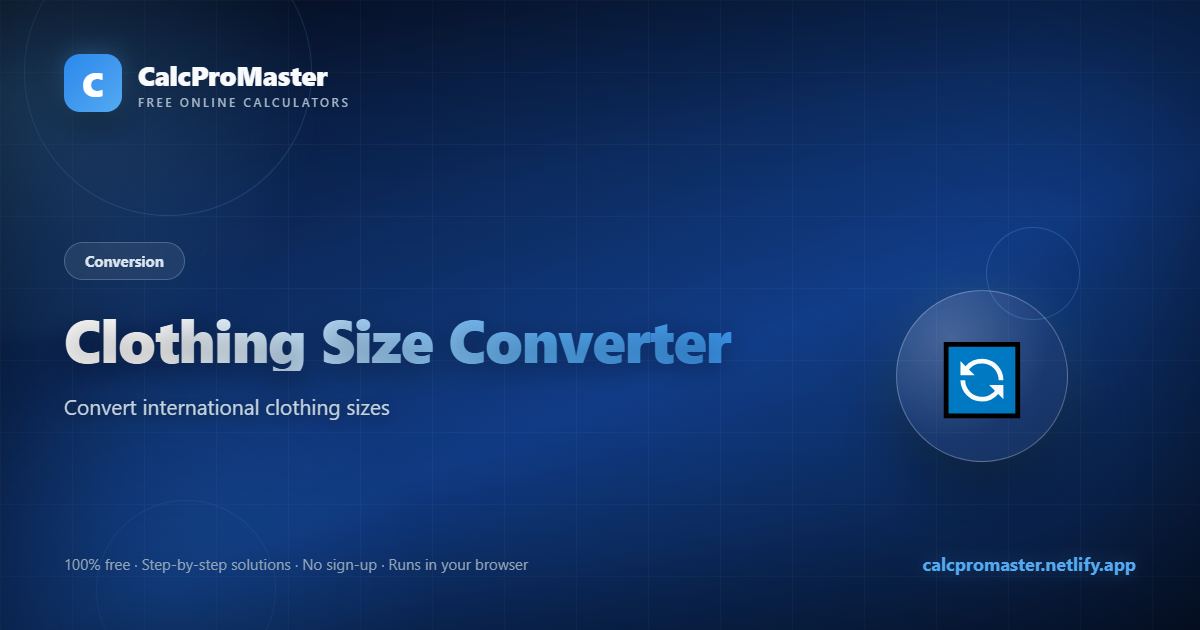 Clothing Size Converter calculator — free online tool