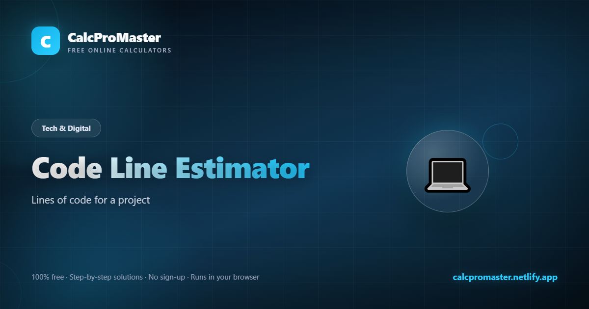 Code Line Estimator calculator — free online tool