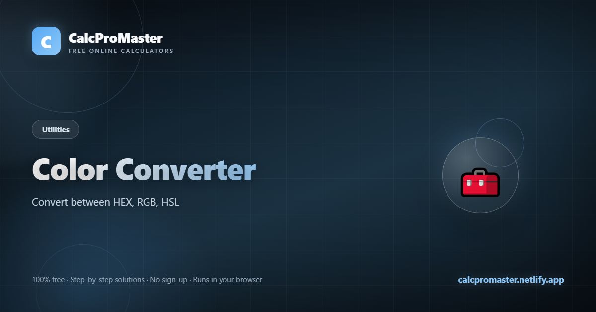 Color Converter calculator — free online tool