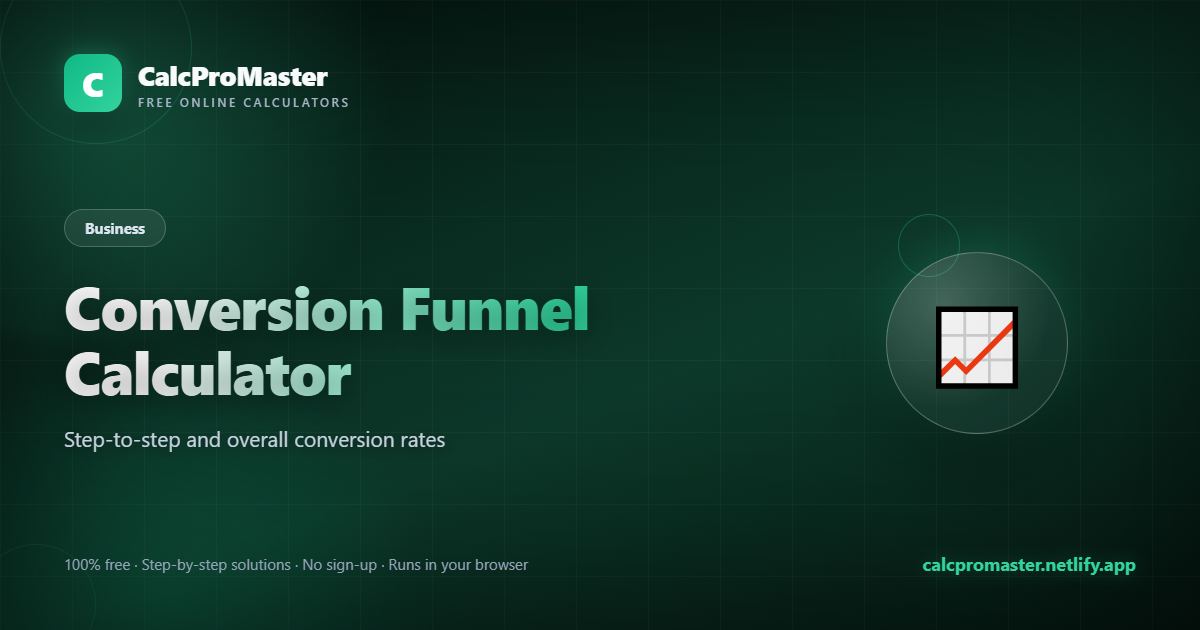 Conversion Funnel Calculator calculator — free online tool
