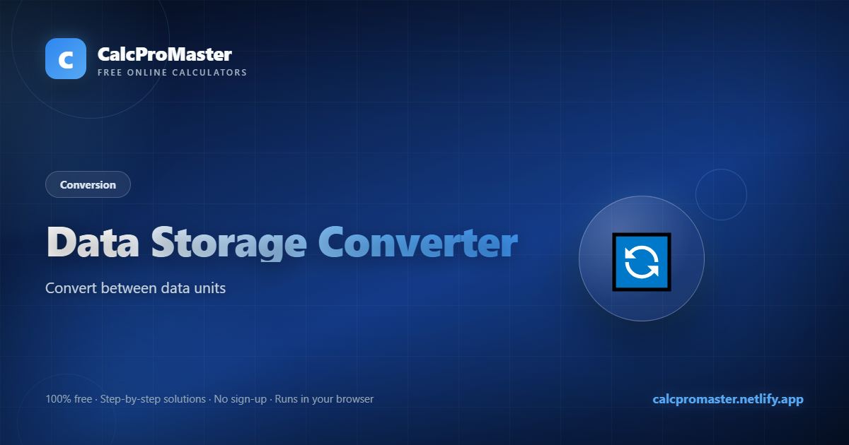 Data Storage Converter calculator — free online tool
