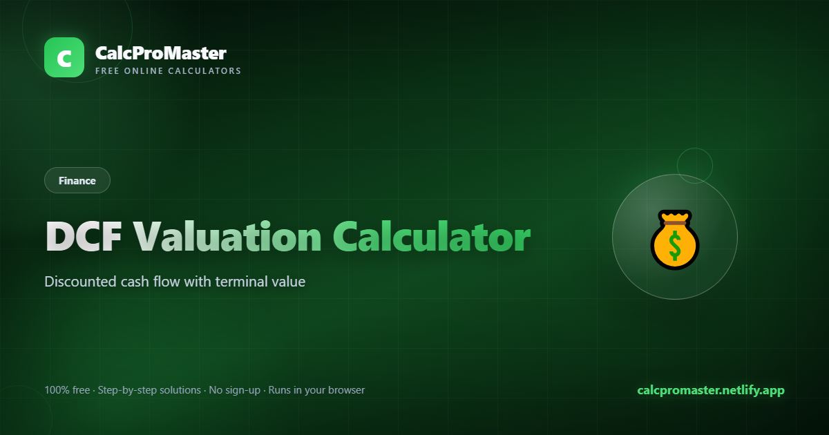 DCF Valuation Calculator calculator — free online tool