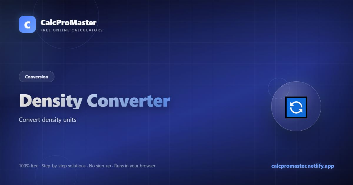 Density Converter calculator — free online tool
