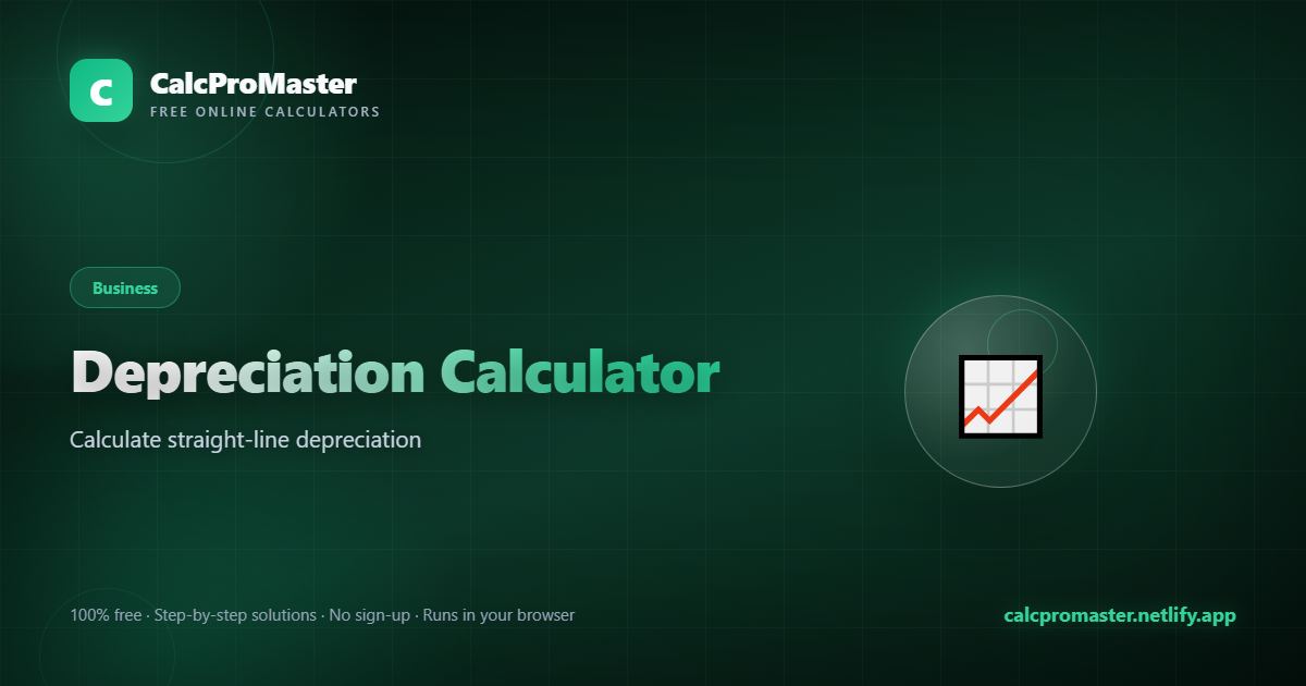 Depreciation Calculator calculator — free online tool