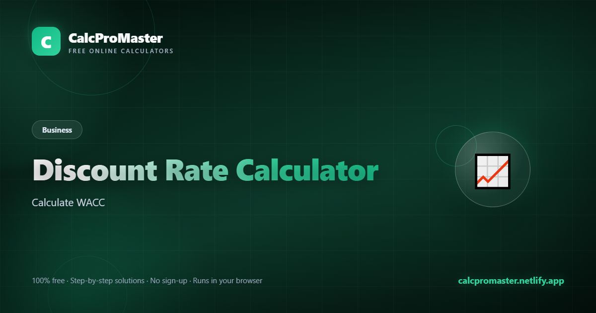 Discount Rate Calculator calculator — free online tool