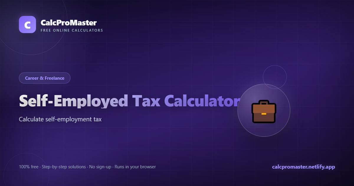 Self-Employed Tax Calculator calculator — free online tool