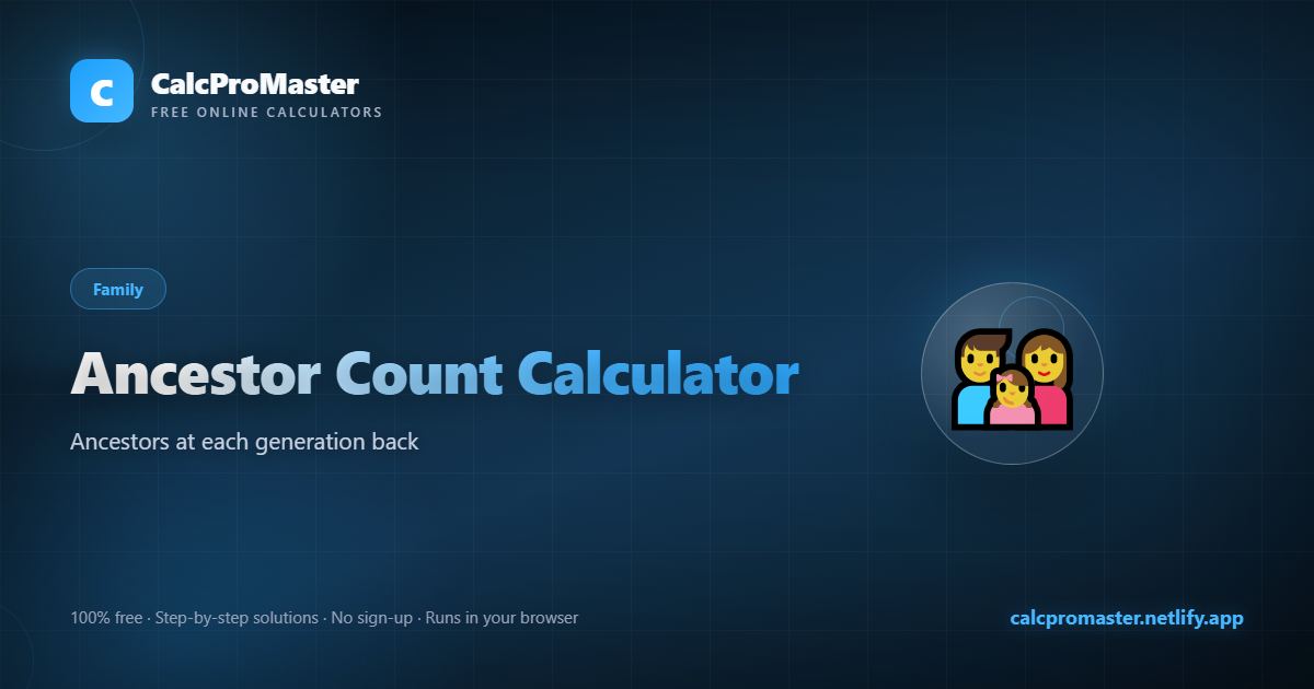 Ancestor Count Calculator calculator — free online tool