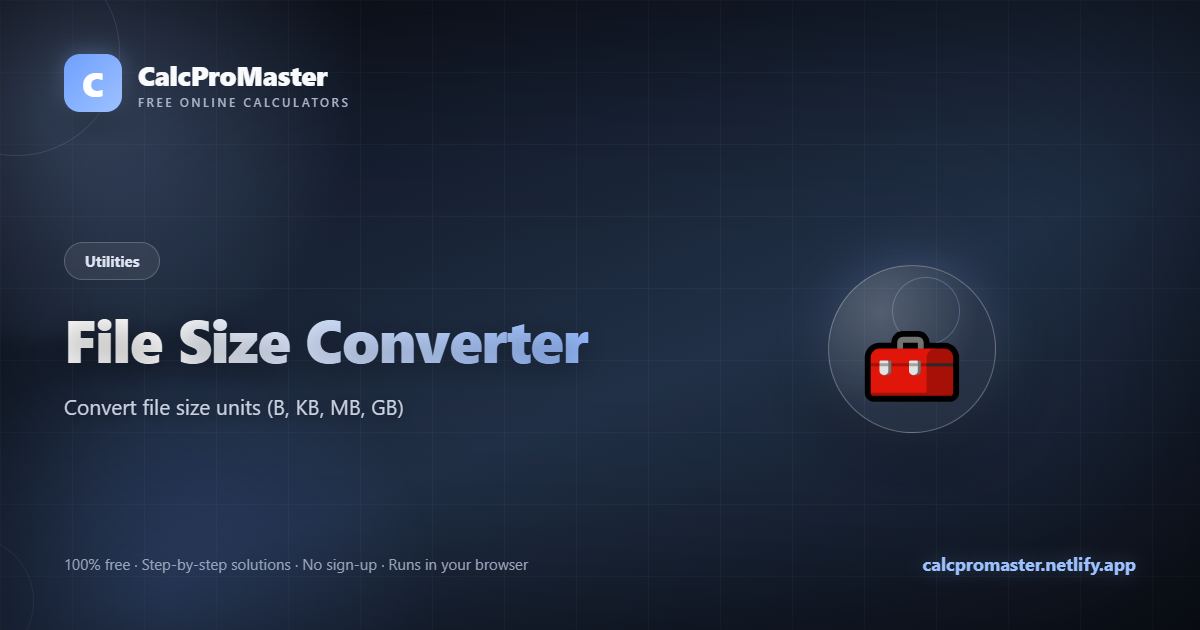 File Size Converter calculator — free online tool