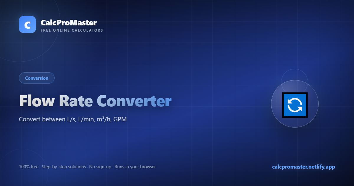 Flow Rate Converter calculator — free online tool
