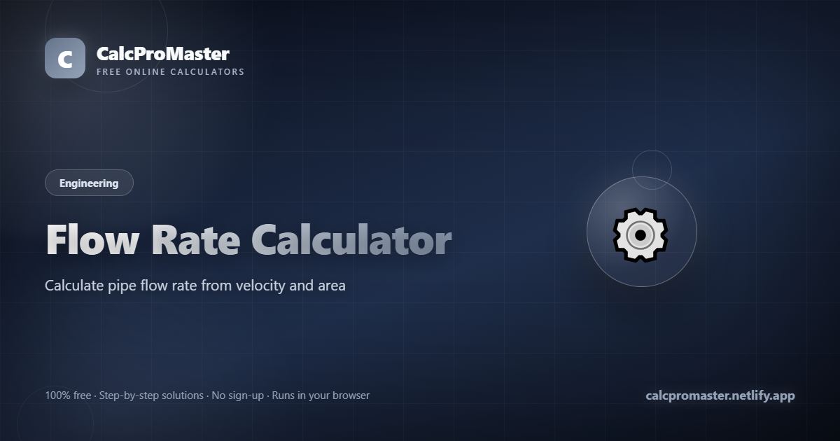Flow Rate Calculator calculator — free online tool