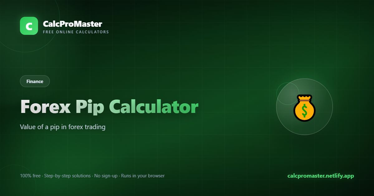 Forex Pip Calculator calculator — free online tool