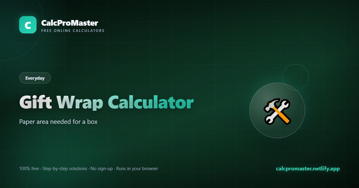 Gift Wrap Calculator calculator — free online tool