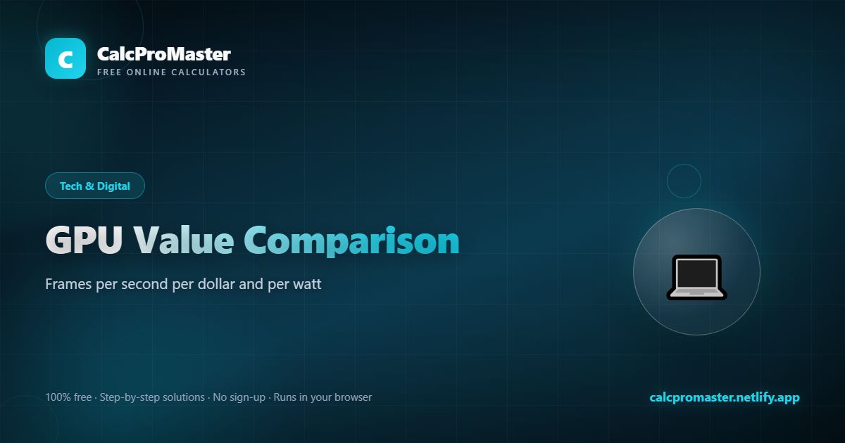 GPU Value Comparison calculator — free online tool