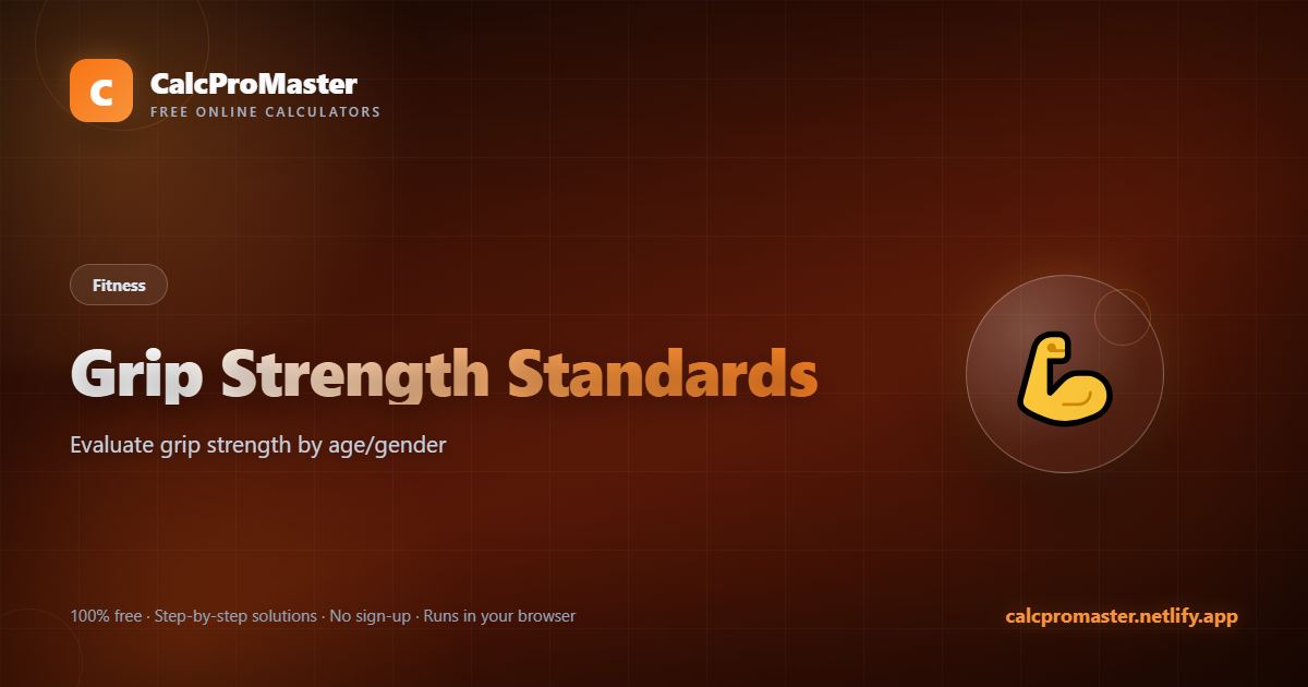 Grip Strength Standards calculator — free online tool