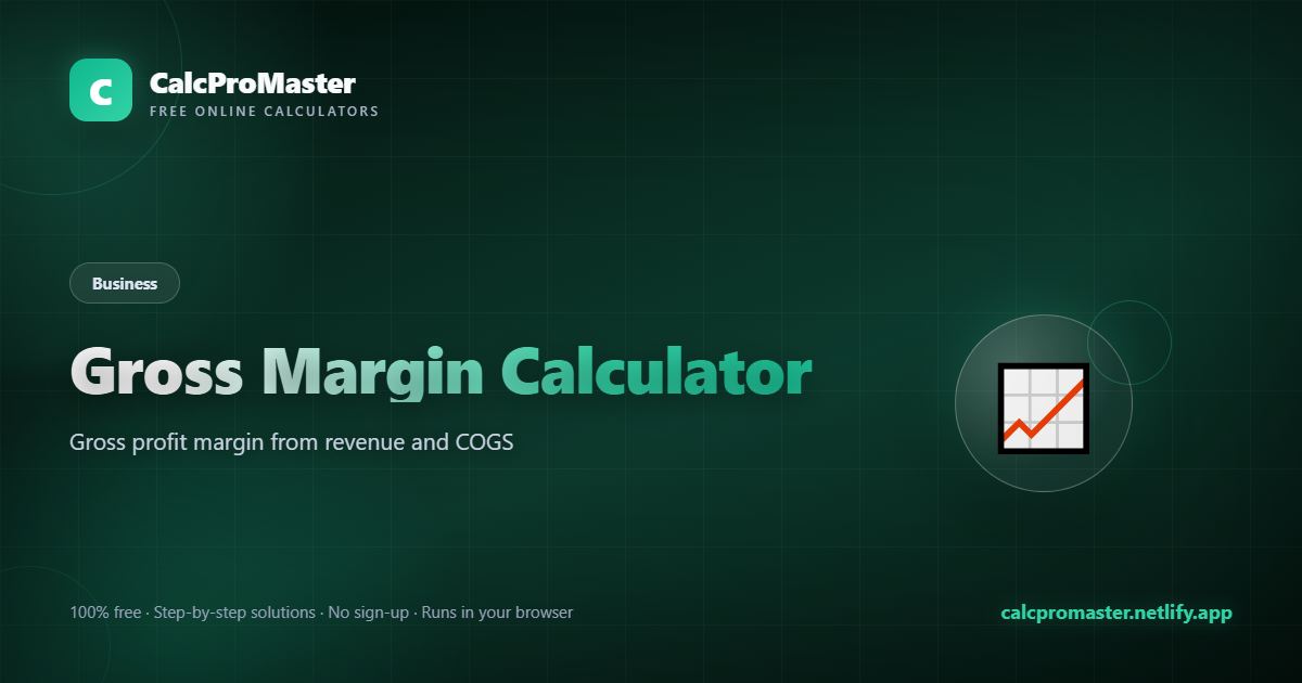 Gross Margin Calculator calculator — free online tool