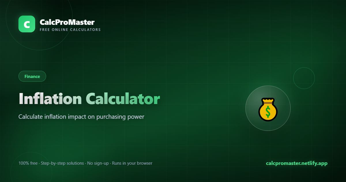 Inflation Calculator calculator — free online tool