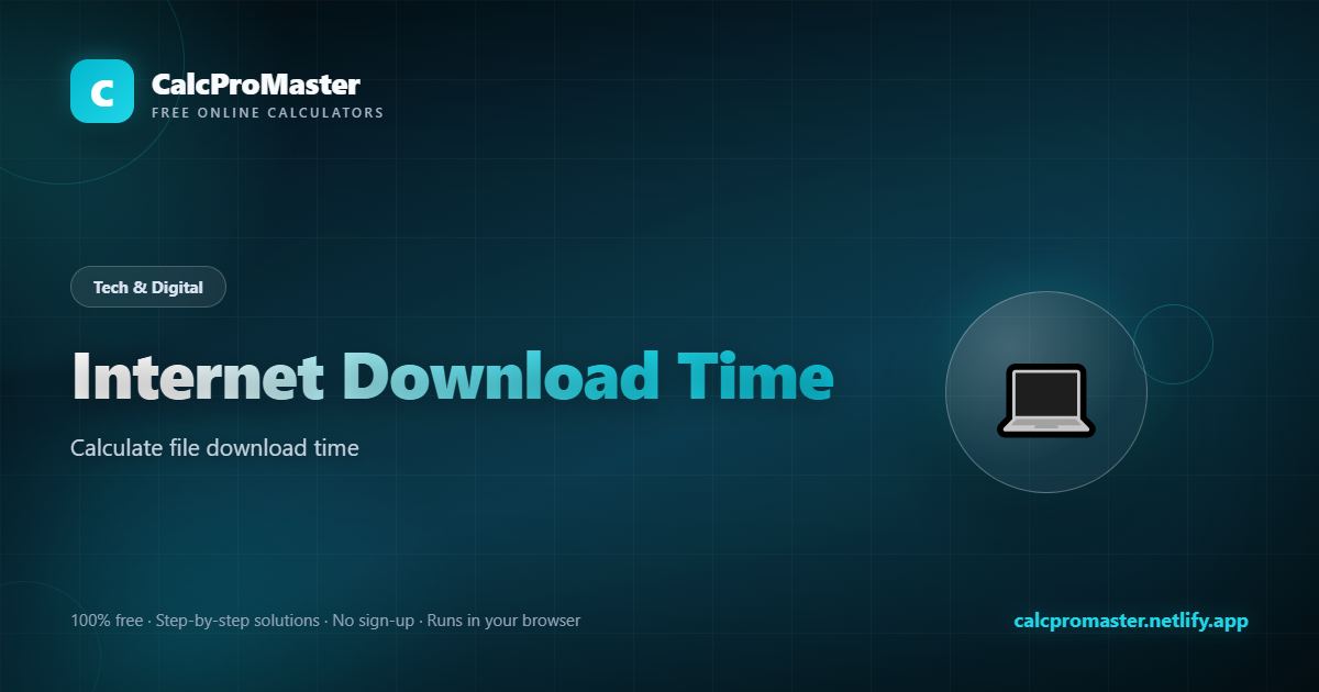 Internet Download Time calculator — free online tool