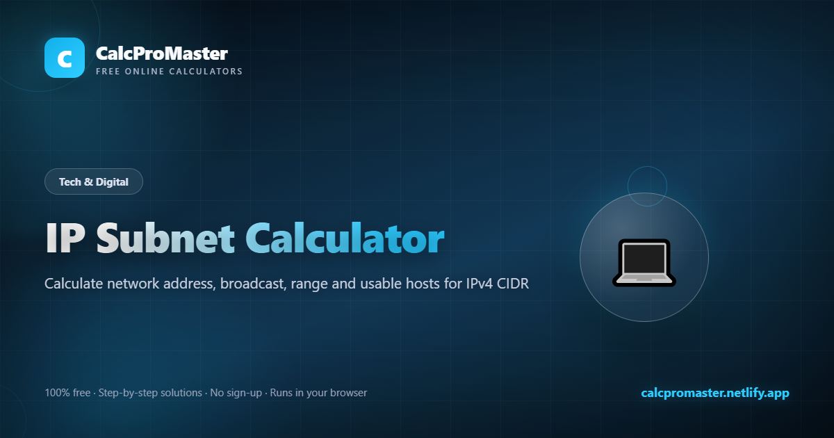 IP Subnet Calculator calculator — free online tool