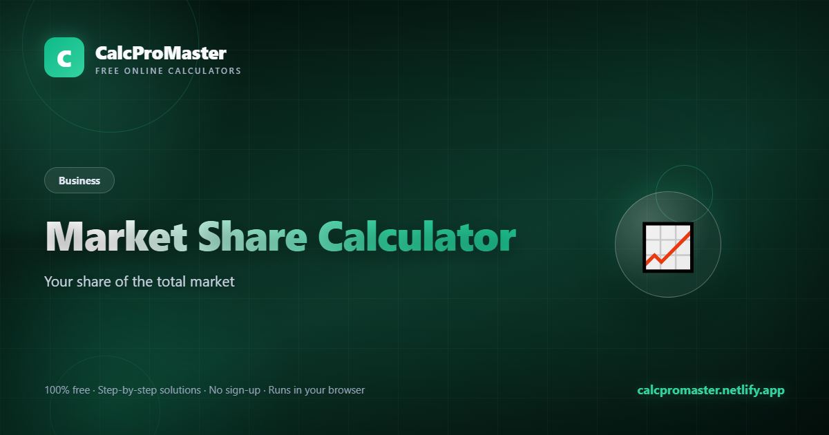 Market Share Calculator calculator — free online tool