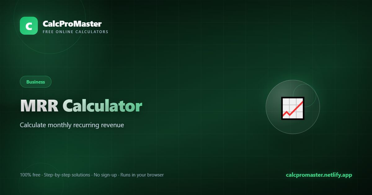 MRR Calculator calculator — free online tool