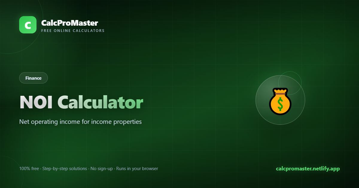 NOI Calculator calculator — free online tool