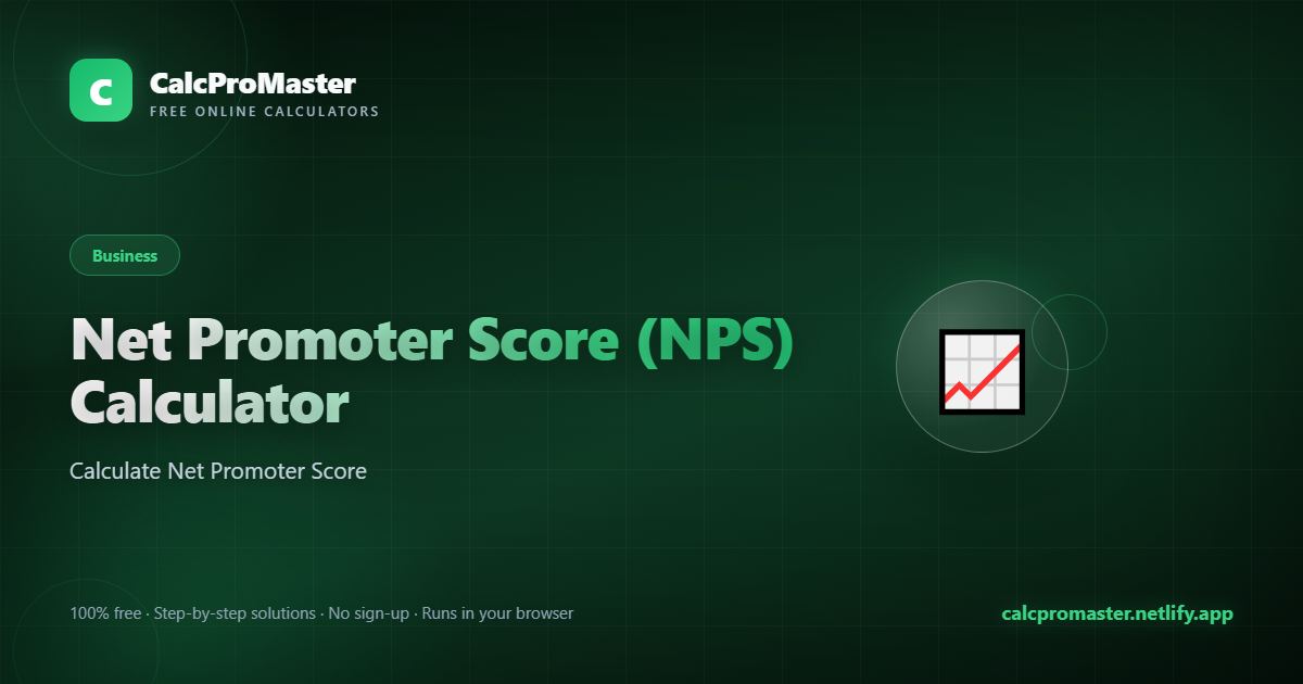Net Promoter Score (NPS) Calculator calculator — free online tool