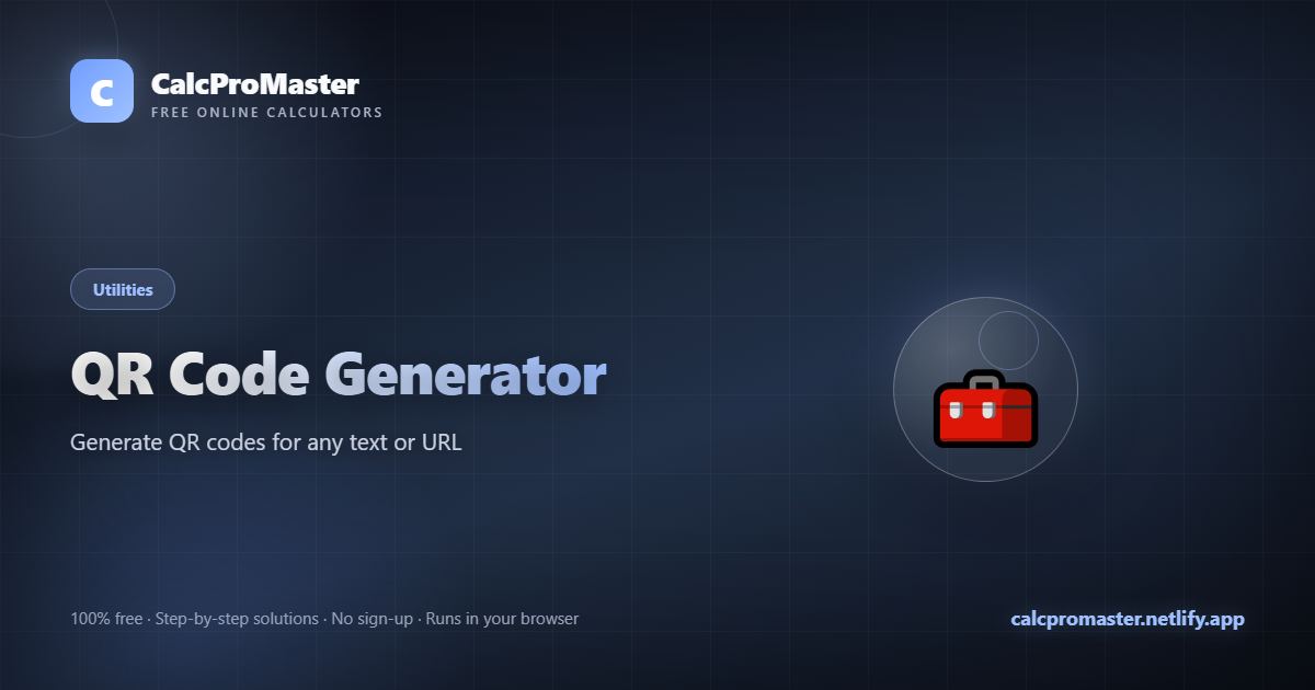 QR Code Generator calculator — free online tool