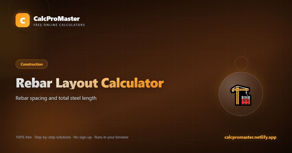 Rebar Layout Calculator calculator — free online tool