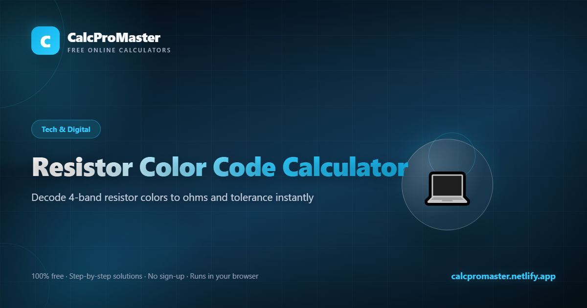 Resistor Color Code Calculator calculator — free online tool