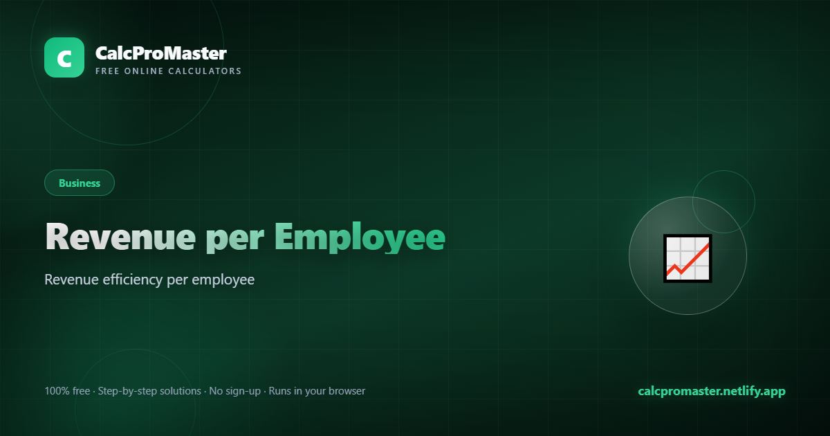 Revenue per Employee calculator — free online tool