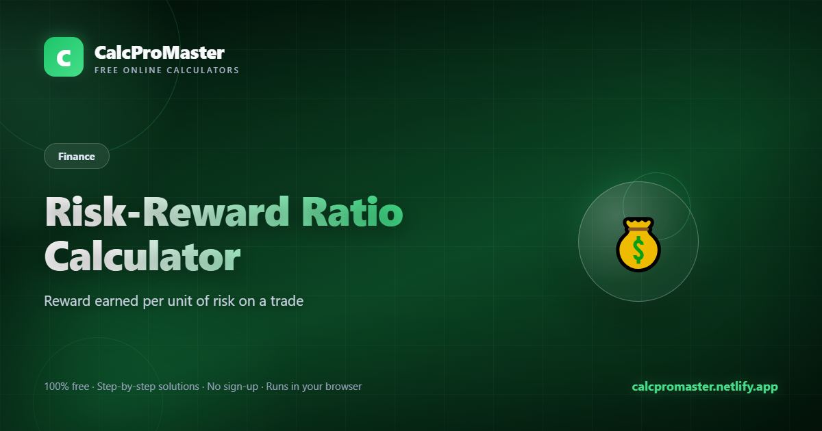 Risk-Reward Ratio Calculator calculator — free online tool