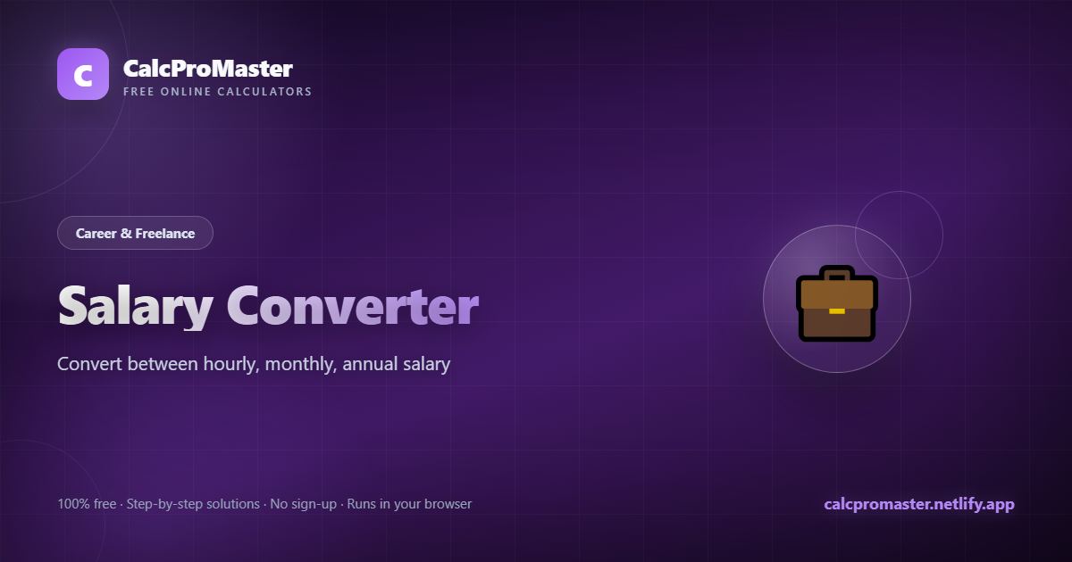 Salary Converter calculator — free online tool