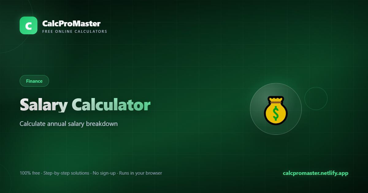 Salary Calculator calculator — free online tool