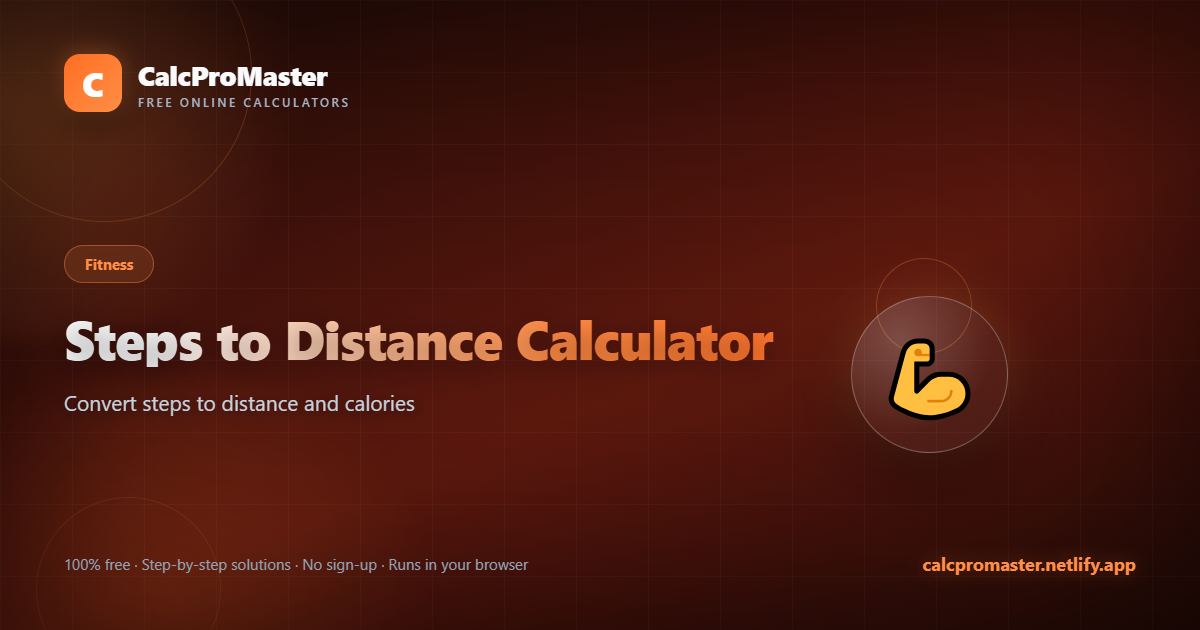 Steps to Distance Calculator calculator — free online tool