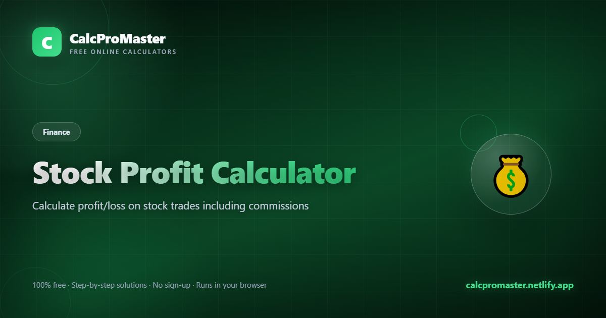 Stock Profit Calculator calculator — free online tool