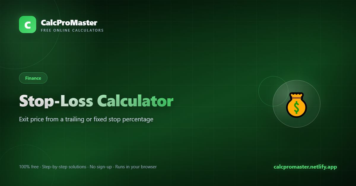 Stop-Loss Calculator calculator — free online tool