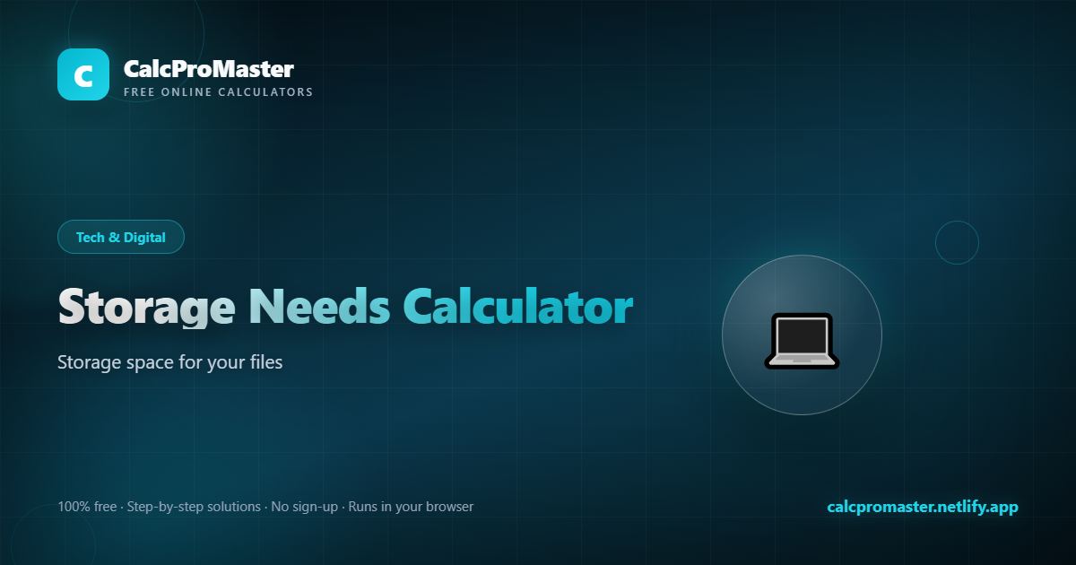 Storage Needs Calculator calculator — free online tool