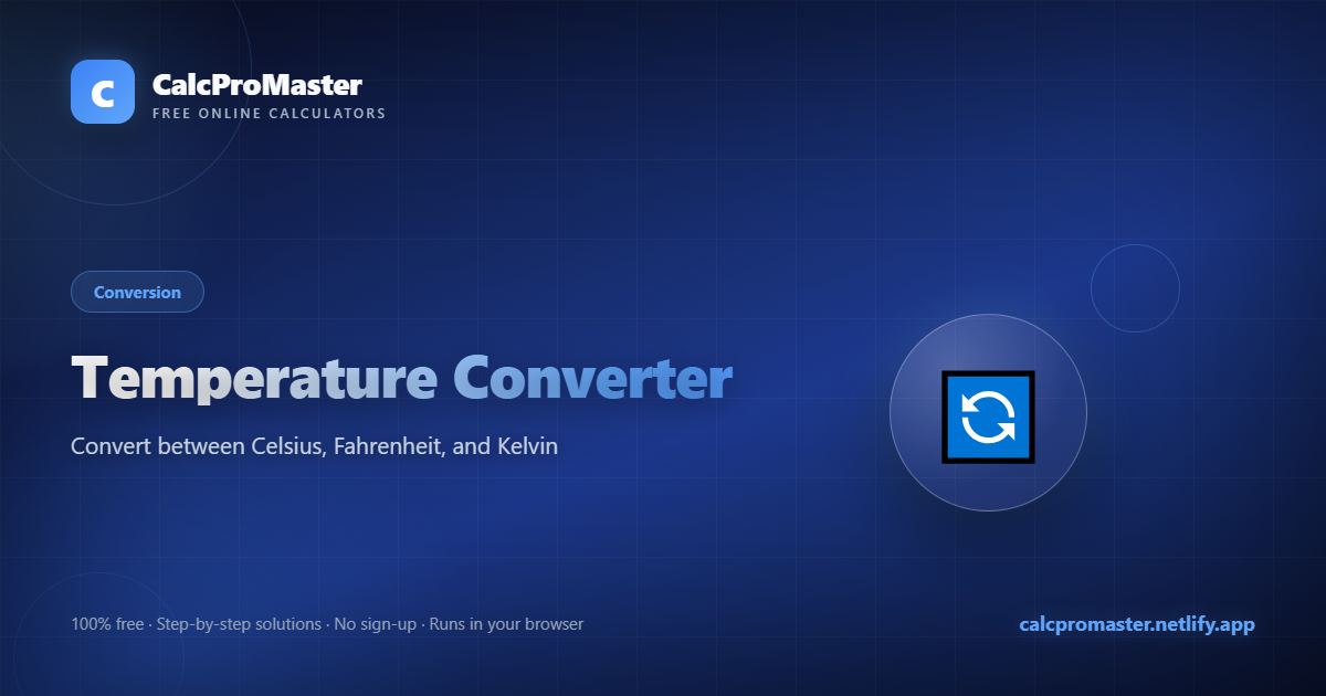 Temperature Converter calculator — free online tool