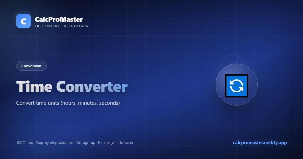 Time Converter calculator — free online tool