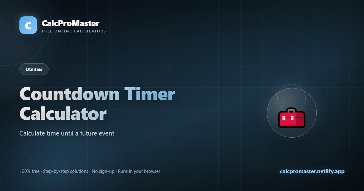 Countdown Timer Calculator calculator — free online tool