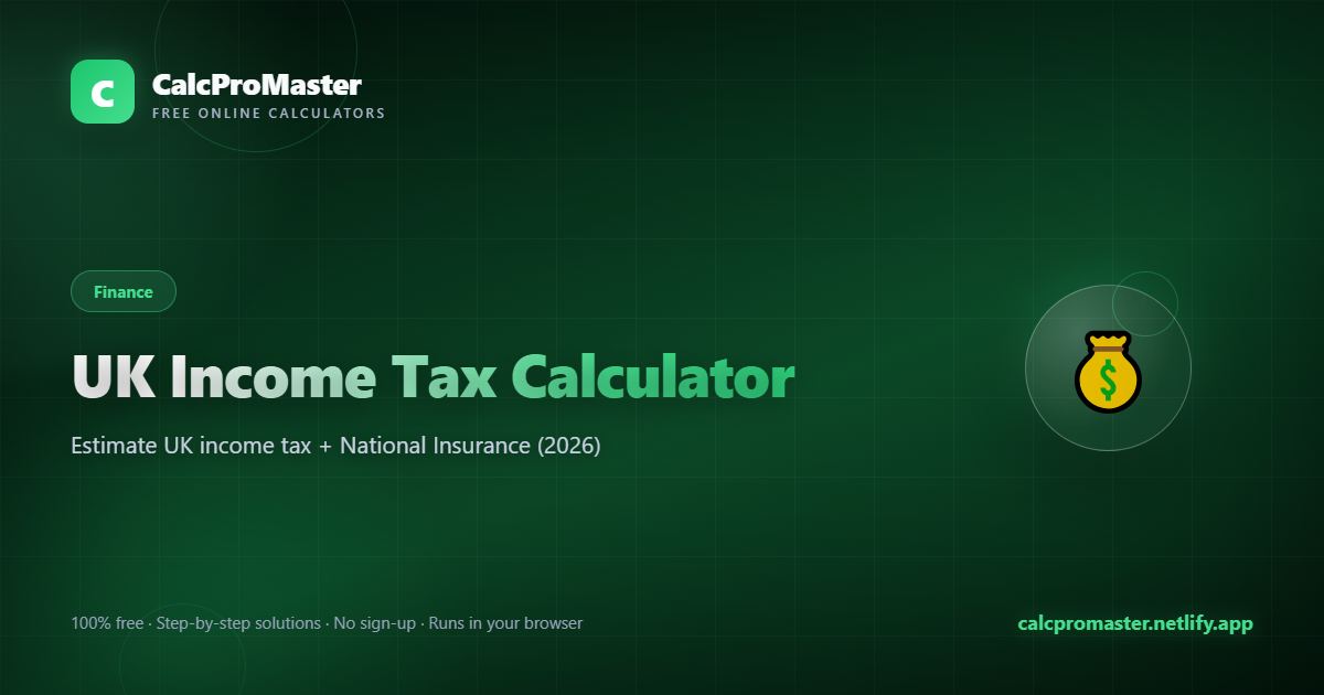 UK Income Tax Calculator calculator — free online tool