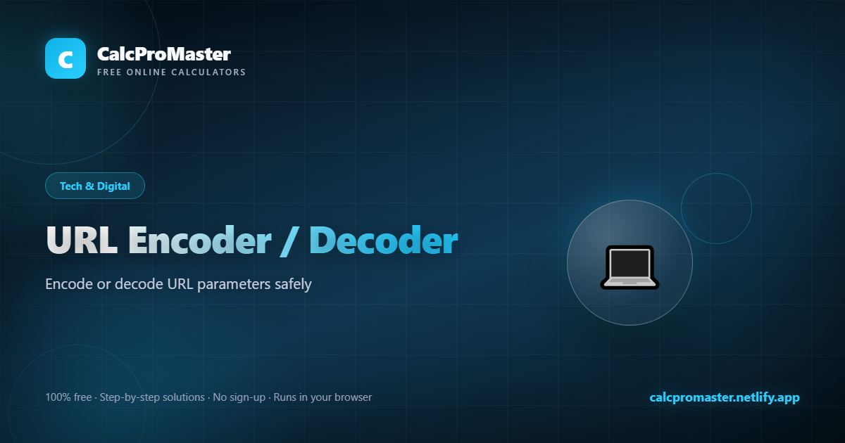 URL Encoder / Decoder calculator — free online tool