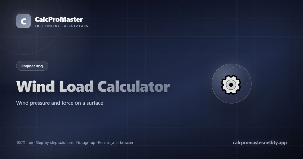 Wind Load Calculator calculator — free online tool